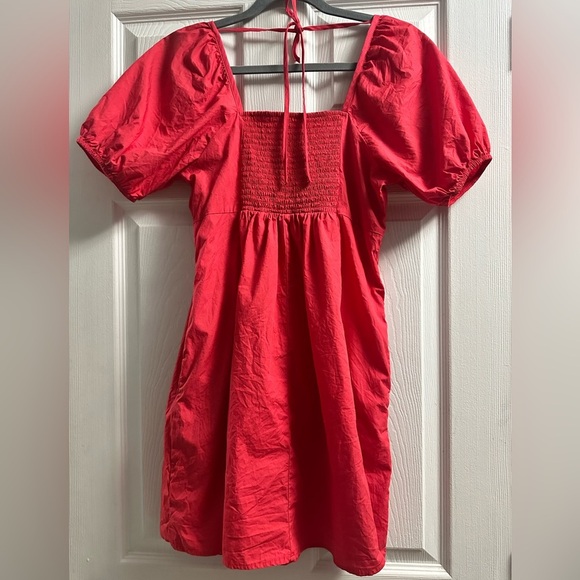 Draper James Ladies Square Neckline Tie Back Puff Sleeve Dress Small - Picture 9 of 11